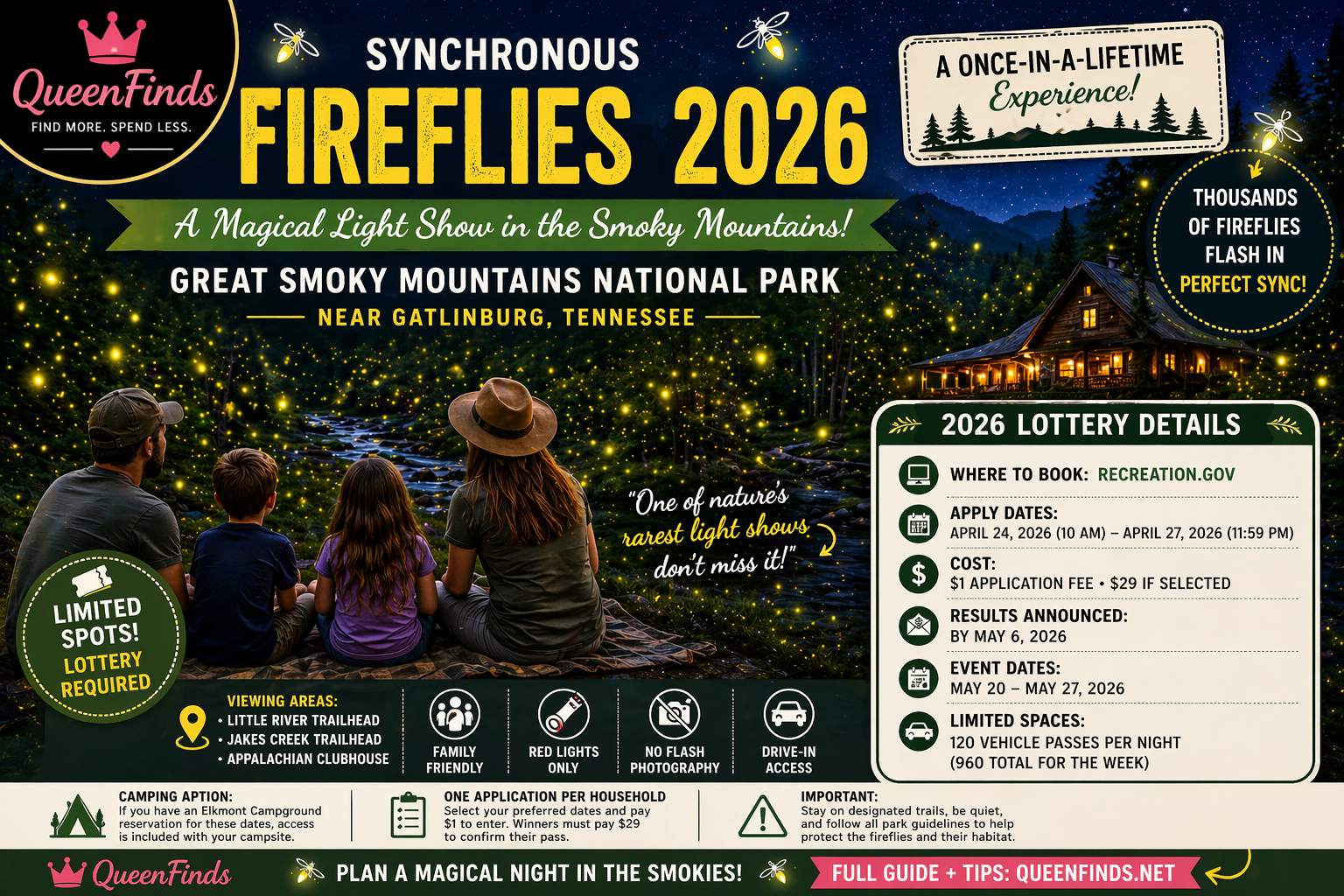 Synchronous Fireflies 2026: How to Win the Lottery & See This Magical Smoky Mountains Event ✨🐞