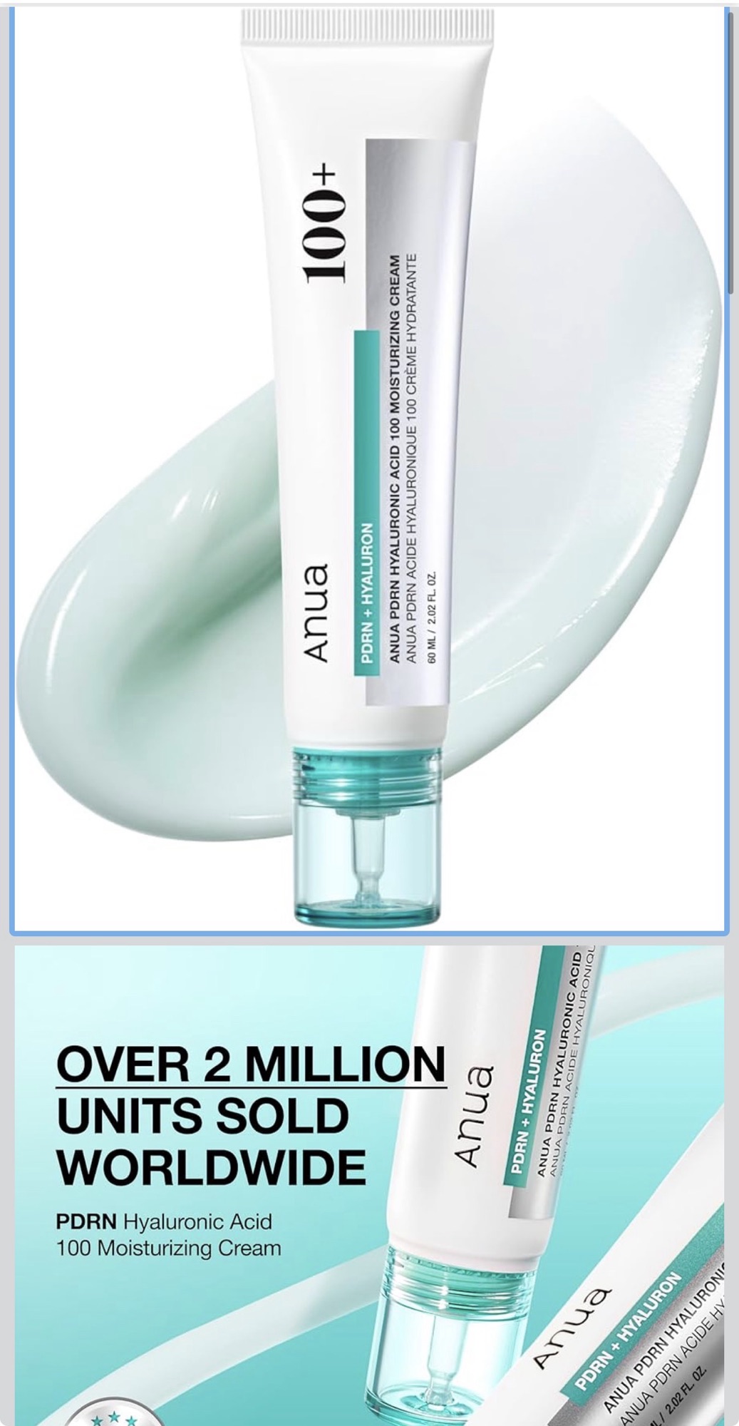 Anua PDRN Hyaluronic Acid Moisturizing Cream – $19.20 (20% OFF)