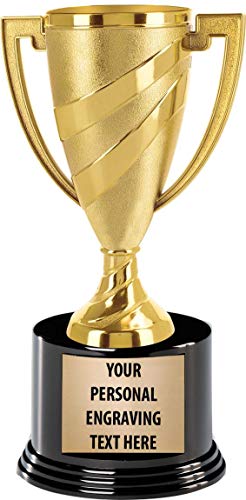 Crown Awards Gold Cup Trophies with Custom Engraving – $34.99
