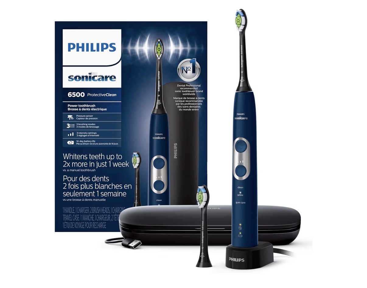 Philips Sonicare ProtectiveClean 6500 Electric Toothbrush – $109.94 (45% OFF)