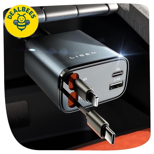 LISEN Retractable Car Charger – $16.99 (15% OFF)