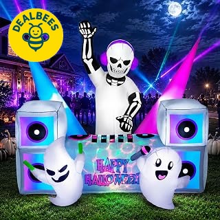 Get the fotako 7FT Halloween Inflatable Skeleton DJ Ghosts for 39% OFF at $84.90