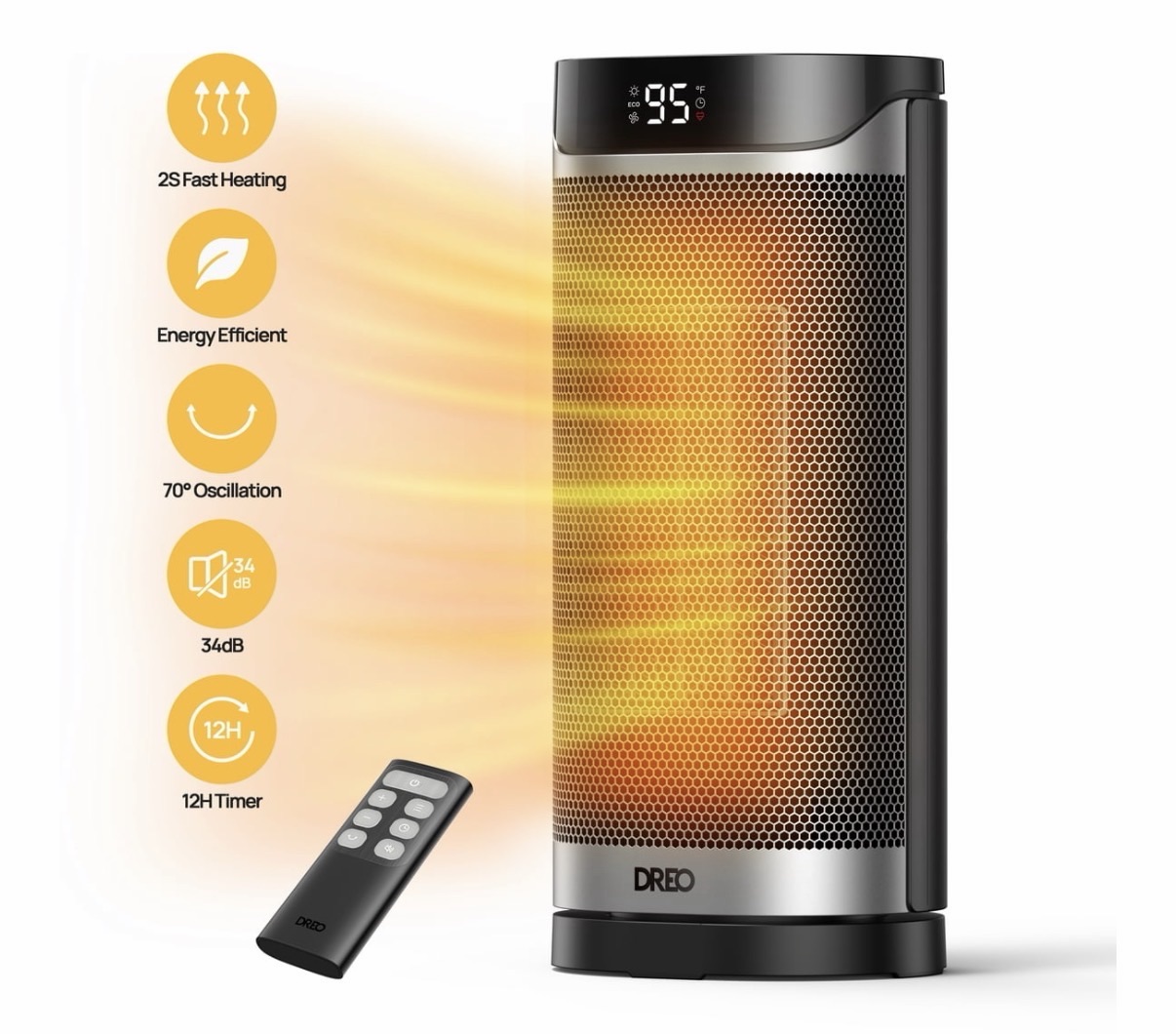 🔥❄️ 1500W PORTABLE SPACE HEATER — ONLY $62.99! 😍🐝